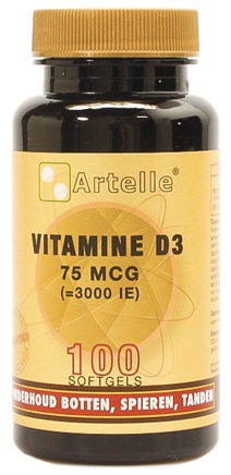Artelle Vitamine D3 75mcg Softgels 100st kopen