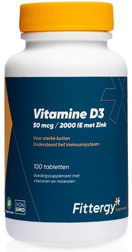 Fittergy Vitamine D3 50mcg Met Zink Tabletten kopen