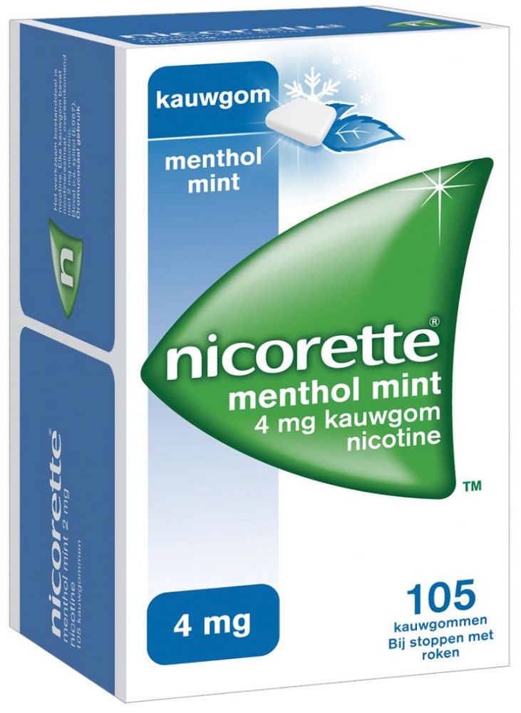Nicorette Kauwgom 4mg Menthol Mint kopen