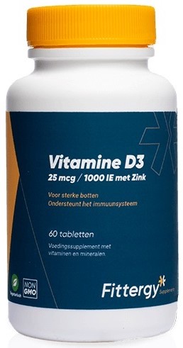 Fittergy Vitamine D3 25mcg Met Zink kopen