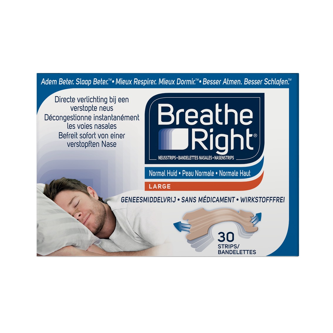 Breathe Right Neusstrips Normale Huid - Large kopen