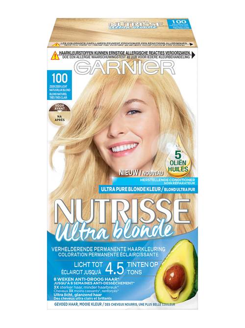 Garnier Nutrisse Ultra Blonde Permanente Haarverf 100 Extra Licht Blond kopen