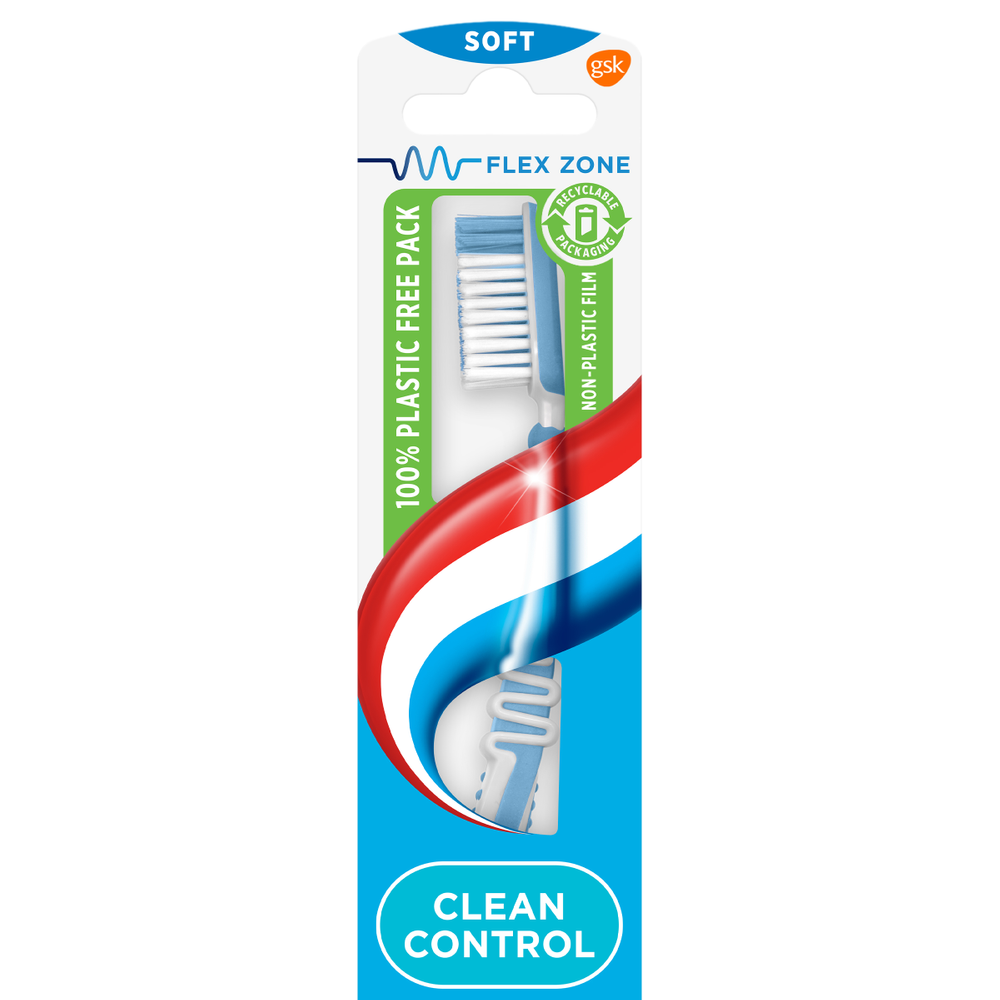 Aquafresh Clean Control Tandenborstel Soft - 100% plasticvrije verpakking kopen