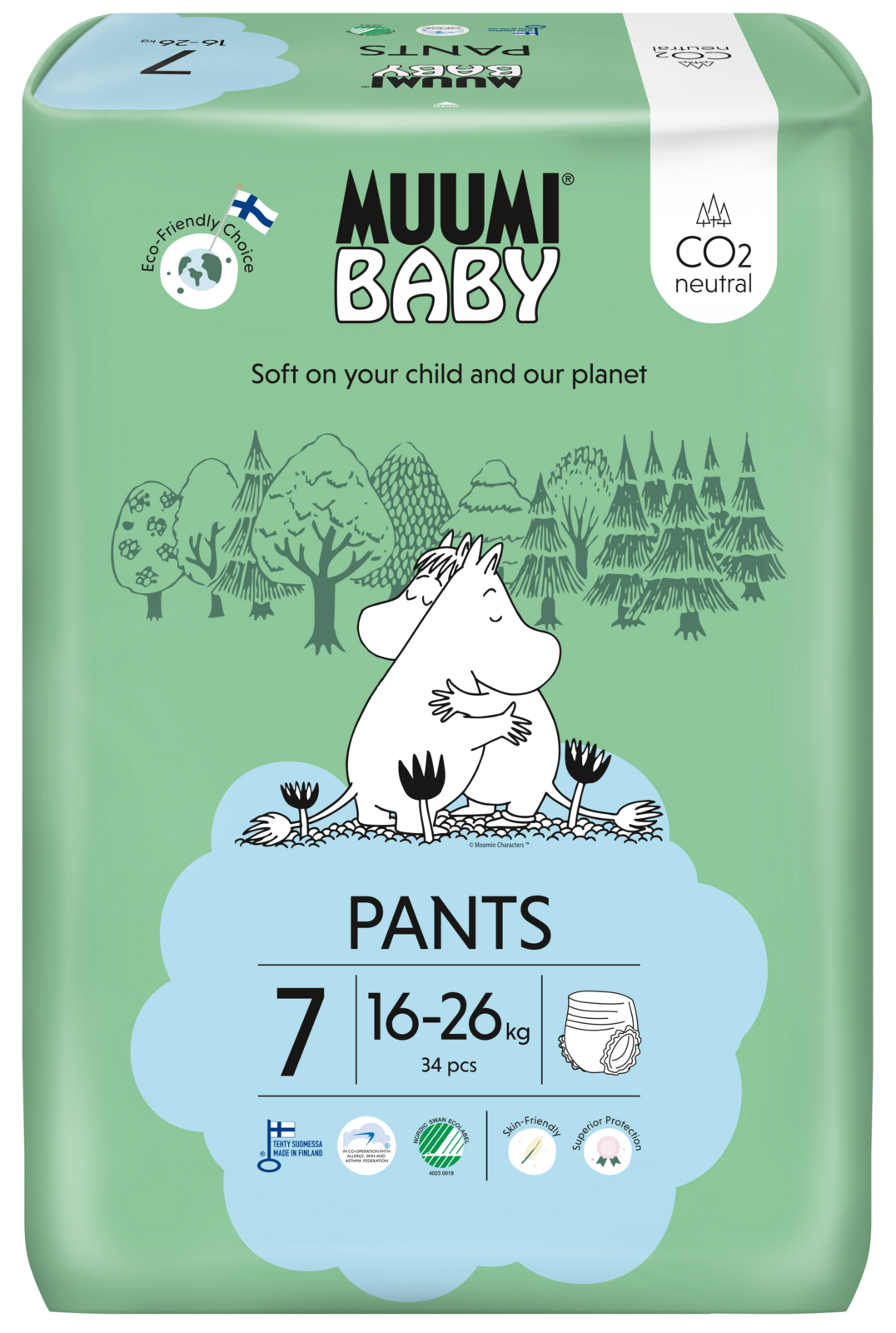 Muumi Baby Ecologische Luierbroekjes 7 Extra XL kopen