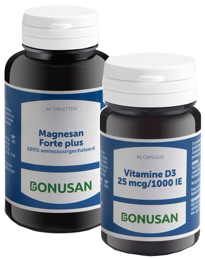 Bonusan Magnesan Forte Plus + Vitamine D3 25mcg/1000 IE Combiset kopen