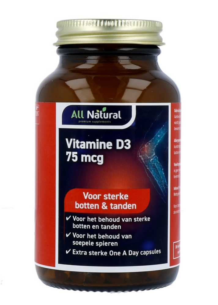 All Natural Vitamine D3 75mcg Capsules kopen