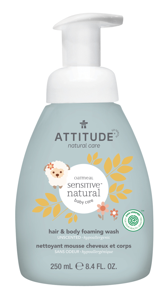 Attitude Oatmeal Sensitive Natural Baby Care Hair & Body Natural Foaming Wash kopen