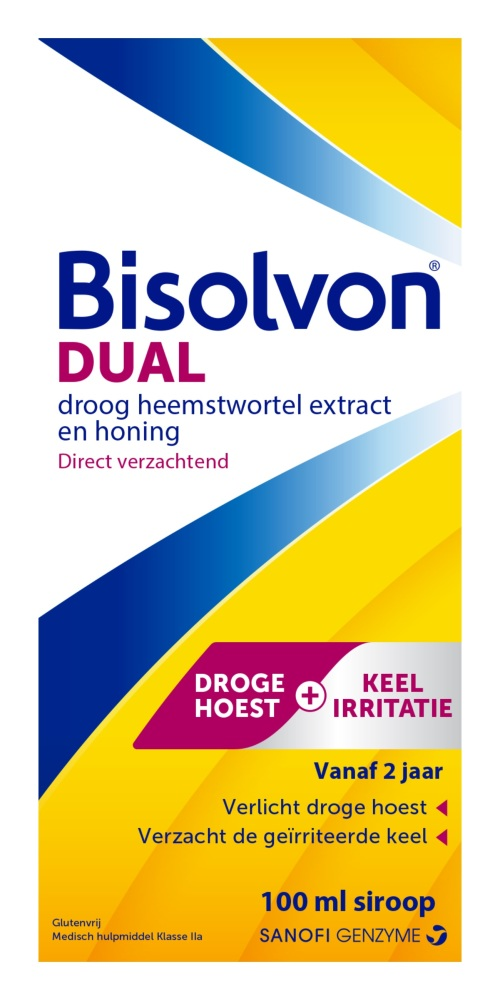 Bisolvon Dual Droge Hoest + Keelirritatie Siroop kopen