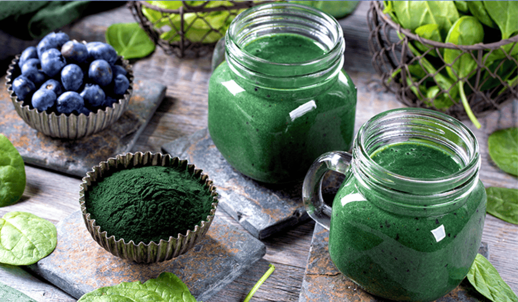 Chlorella of spirulina