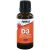 NOW Vitamine D3 Druppels 1000IE 30ml